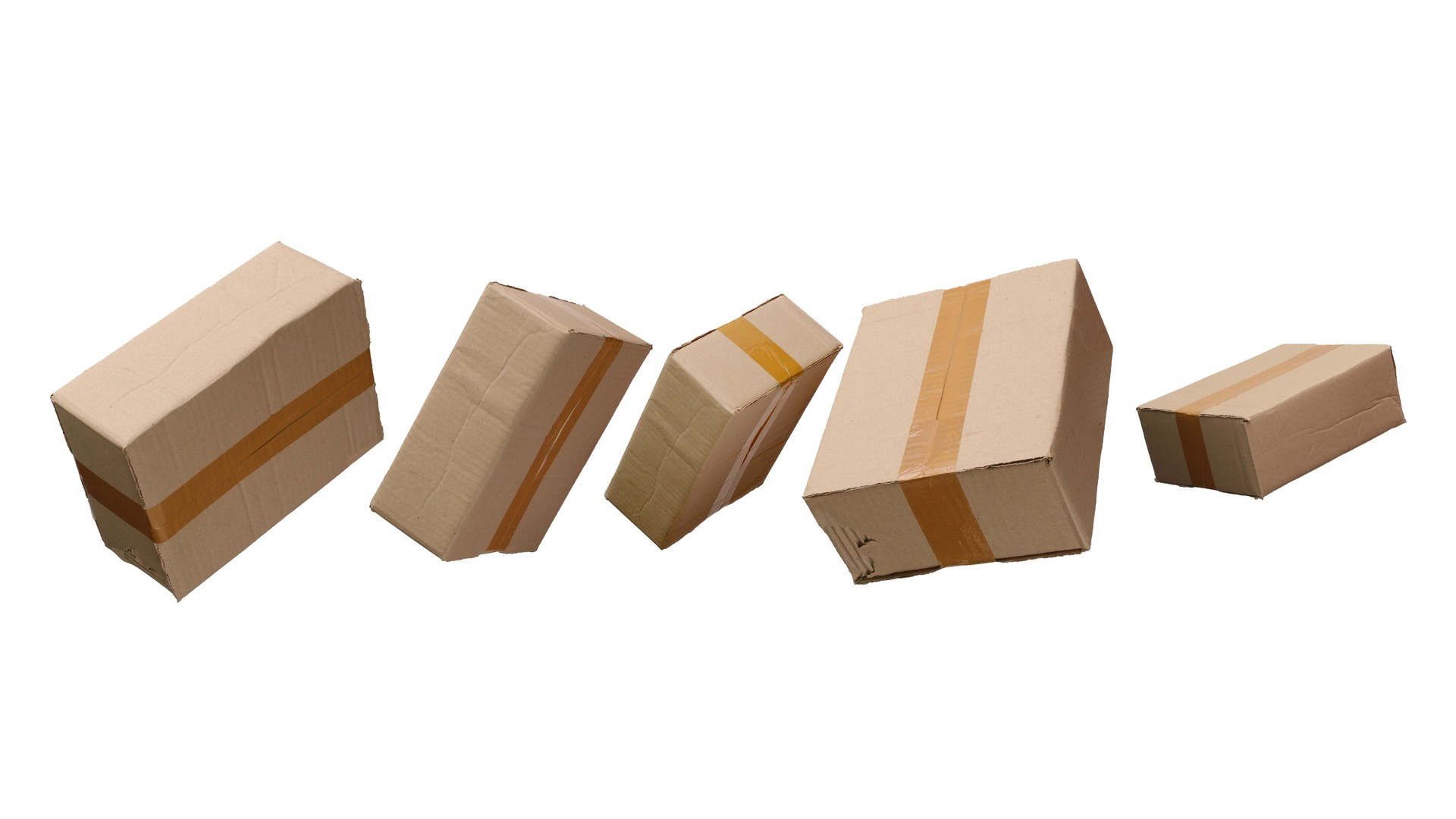 Floating Cardboard Boxes - Shipping and Delivery Concept