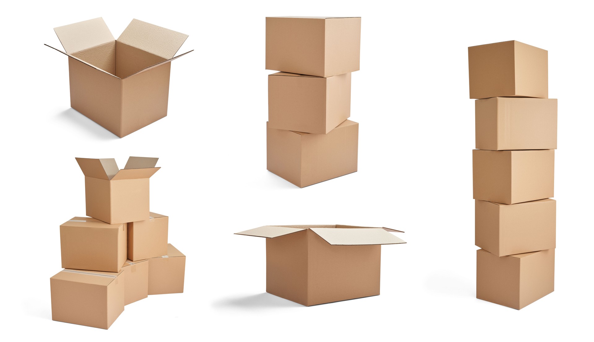 box package delivery cardboard carton stack